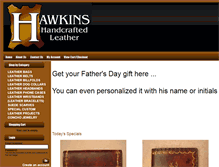 Tablet Screenshot of hawkinsleather.com